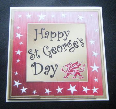 Saint George's Day Wavy Corner Side Stacker Topper by Charlie Angel
