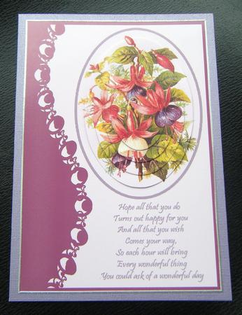 Fuchias Pyramid Card Front by Charlie Angel