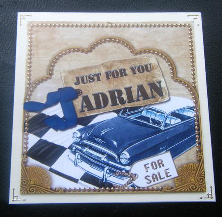 Blue Car Adrian Scallop Topper and Base by Charlie Angel
