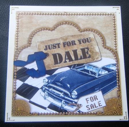 Blue Car Dale Scallop Topper and Base by Charlie Angel