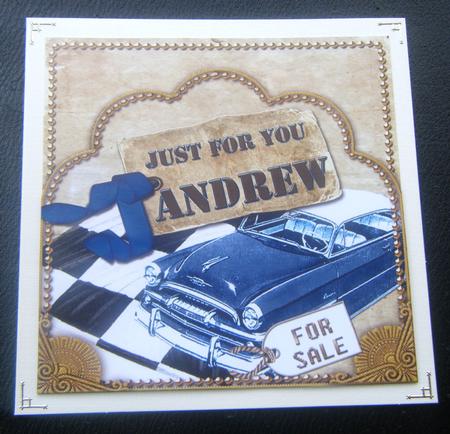 Blue Car Andrew Scallop Topper and Base by Charlie Angel