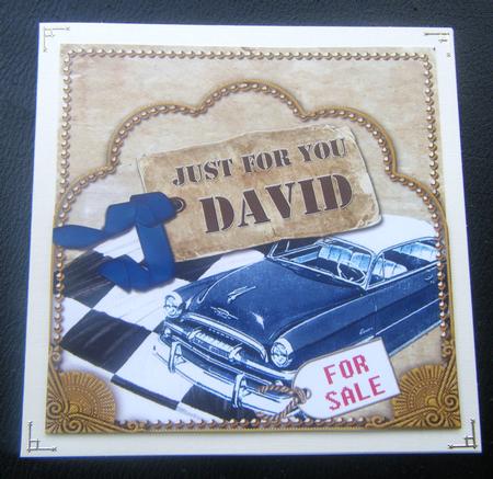 Blue Car David Scallop Topper and Base by Charlie Angel