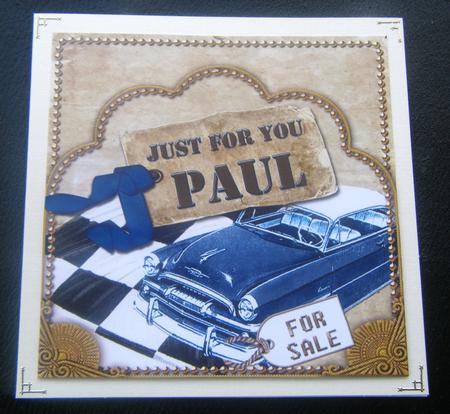 Blue Car Paul Scallop Topper and Base by Charlie Angel