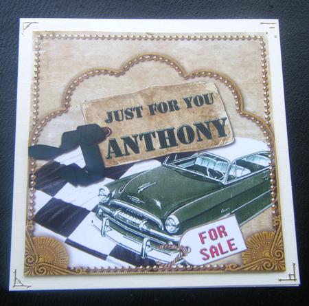 Green Car Anthony Scallop Topper and Base by Charlie Angel