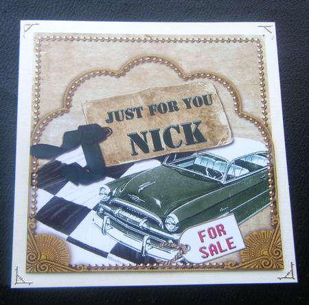 Green Car Nick Scallop Topper and Base by Charlie Angel