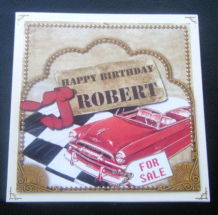 Red Car Robert Scallop Topper and Base by Charlie Angel