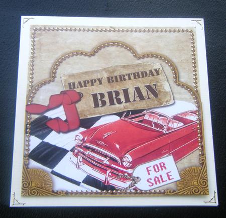 Red Car Brian Scallop Topper and Base by Charlie Angel