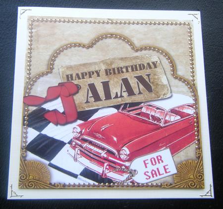 Red Car Alan Scallop Topper and Base by Charlie Angel