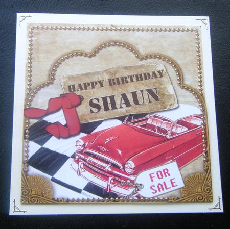 Red Car Shaun Scallop Topper and Base by Charlie Angel