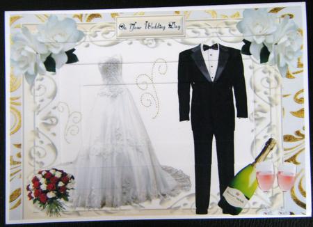 Beautiful Wedding Gown & Tux A4 Topper by Charlie Angel