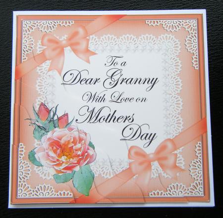 Granny Mothers Day Rose and Lace Wavy Corner Side Stacker by Charlie Angel