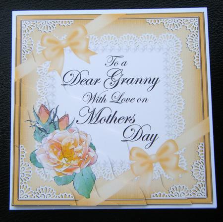 Granny Mothers Day Rose and Lace Wavy Corner Side Stacker by Charlie Angel