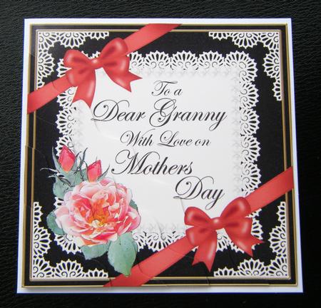 Granny Mothers Day Rose and Lace Wavy Corner Side Stacker by Charlie Angel