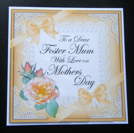 Foster Mum Mothers Day Rose N Lace Wavy Corner Side Stacker by Charlie Angel