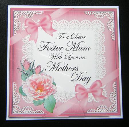 Foster Mum Mothers Day Rose N Lace Wavy Corner Side Stacker by Charlie Angel