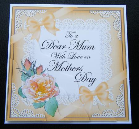 Mum Mothers Day Rose and Lace Wavy Corner Side Stacker by Charlie Angel