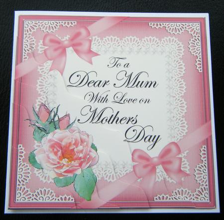 Mum Mothers Day Rose and Lace Wavy Corner Side Stacker by Charlie Angel