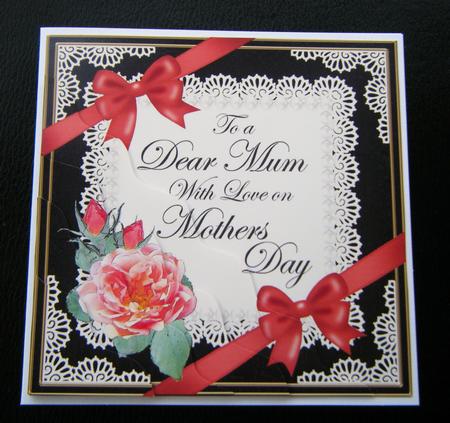 Mum Mothers Day Rose and Lace Wavy Corner Side Stacker by Charlie Angel