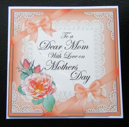 Mom Mothers Day Rose and Lace Wavy Corner Side Stacker by Charlie Angel