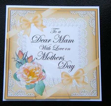 Mam Mothers Day Rose and Lace Wavy Corner Side Stacker by Charlie Angel