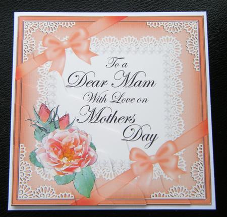 Mam Mothers Day Rose and Lace Wavy Corner Side Stacker by Charlie Angel