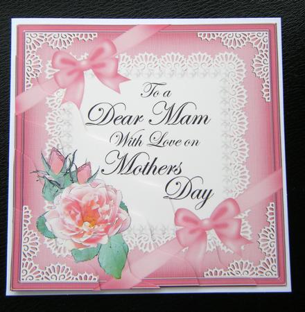 Mam Mothers Day Rose and Lace Wavy Corner Side Stacker by Charlie Angel