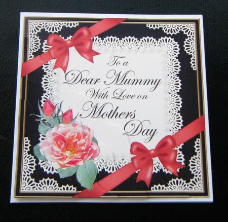 Mummy Mothers Day Rose and Lace Wavy Corner Side Stacker by Charlie Angel