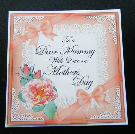 Mummy Mothers Day Rose and Lace Wavy Corner Side Stacker by Charlie Angel