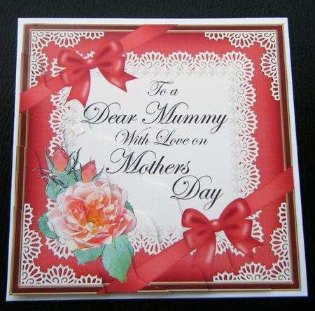 Mummy Mothers Day Rose and Lace Wavy Corner Side Stacker by Charlie Angel