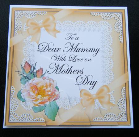 Mummy Mothers Day Rose and Lace Wavy Corner Side Stacker by Charlie Angel