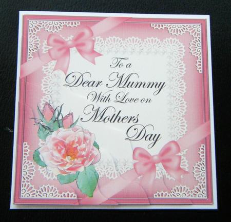 Mummy Mothers Day Rose and Lace Wavy Corner Side Stacker by Charlie Angel