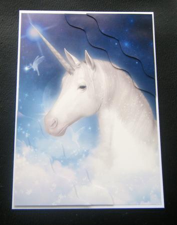 Celestial Unicorn -  Wavy Corner Stacker Card by Charlie Angel