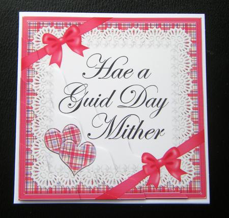 Scottish Tartan Good Day Mother Wavy Corner by Charlie Angel