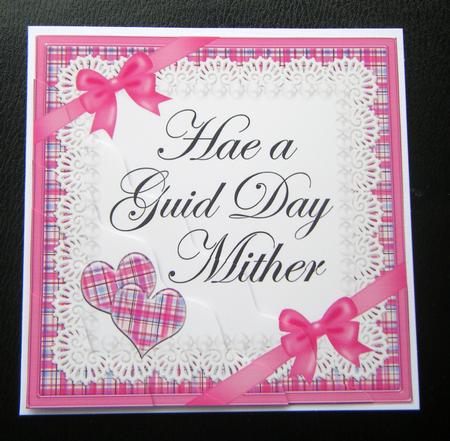 Scottish Tartan Good Day Mother Wavy Corner by Charlie Angel