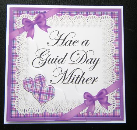 Scottish Tartan Good Day Mother Wavy Corner by Charlie Angel