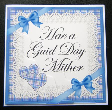 Scottish Tartan Good Day Mother Wavy Corner by Charlie Angel