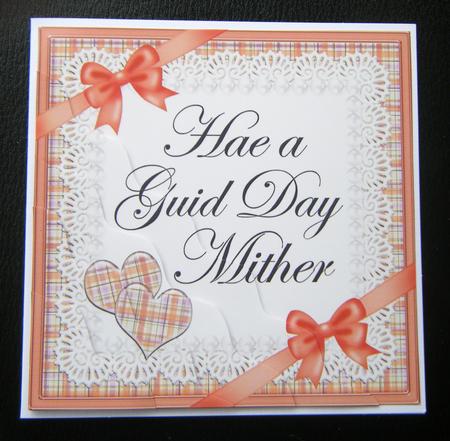 Scottish Tartan Good Day Mother Wavy Corner by Charlie Angel