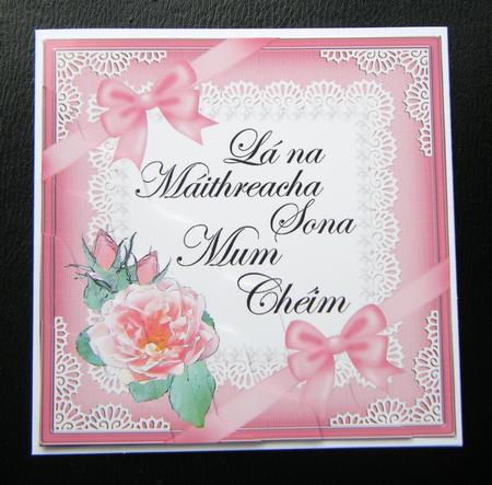 Irish Gaelic Step Mum Mothers Day Rose N Lace Wavy Corner by Charlie Angel