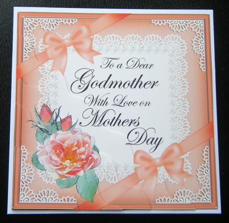Godmother Mothers Day Rose and Lace Wavy Corner Side Stacker by Charlie Angel