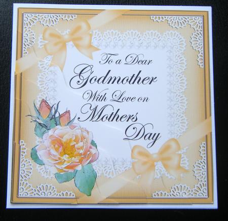 Godmother Mothers Day Rose and Lace Wavy Corner Side Stacker by Charlie Angel