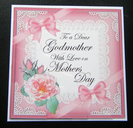 Godmother Mothers Day Rose and Lace Wavy Corner Side Stacker by Charlie Angel