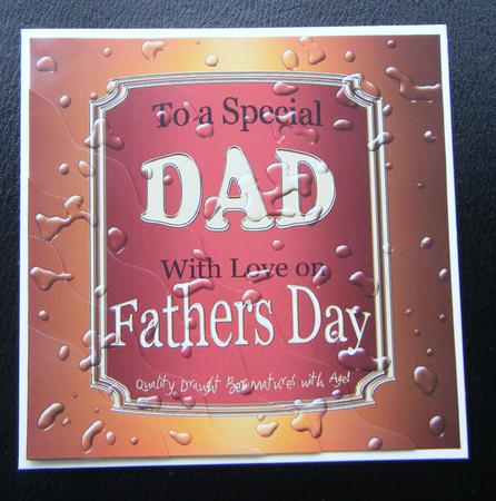 Beer Label Dad Fathers Day Wavy Corner Side Stacker Topper by Charlie Angel