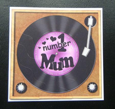 Number 1 Mum Record Wavy Corner Side Stacker Topper by Charlie Angel