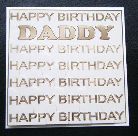 Birthday Daddy Scallop Corner Side Stacker Topper by Charlie Angel