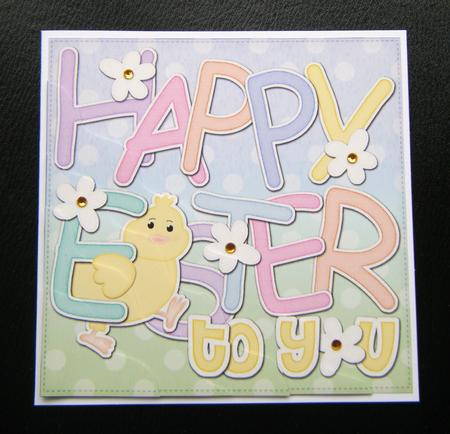 Happy Easter to You Easter Chick Felties Wavy Corner by Charlie Angel