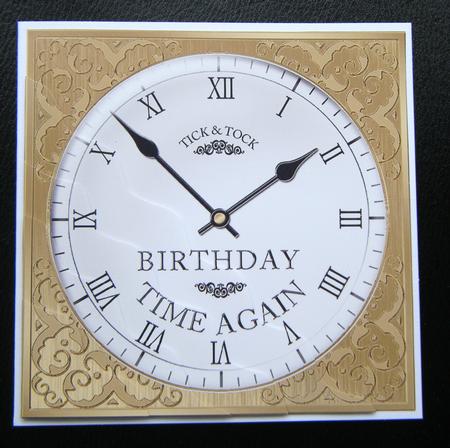 Birthday Clock Wavy Corner Side Stacker Topper by Charlie Angel