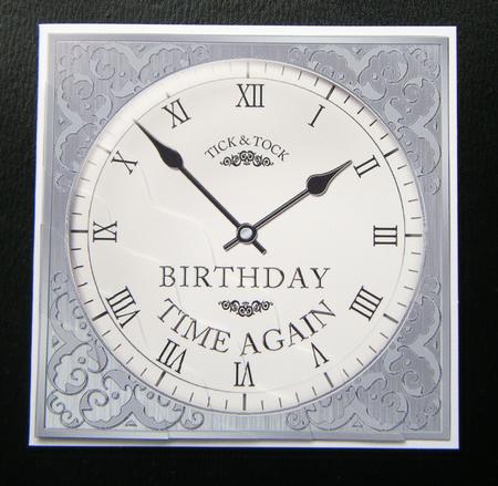 Birthday Clock Wavy Corner Side Stacker Topper by Charlie Angel