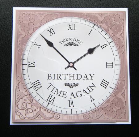 Birthday Clock Wavy Corner Side Stacker Topper by Charlie Angel