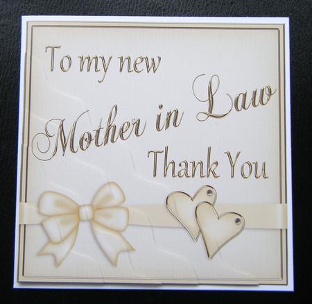 Mother in Law Thank You Wavy Corner Side Stacker by Charlie Angel