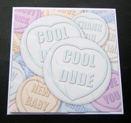 Cool Dude Sweet Heart Wavy Corner Side Stacker Topper by Charlie Angel